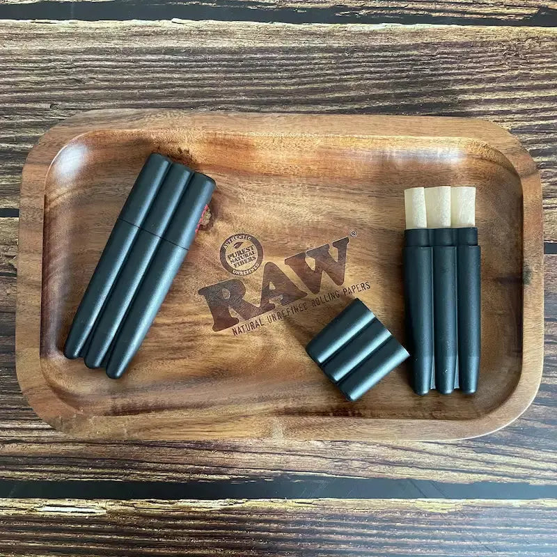 Raw Three Triple Preroll Case for Joints and Cigarettes